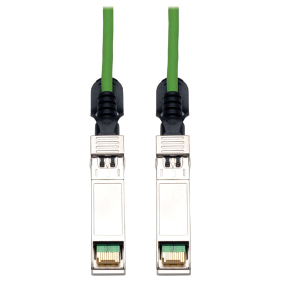 Tripp Lite 1M SFP+ 10Gbase-CU Twinax Passive Copper Cable SFP-H10GB-CU1M Compatible Green 3ft 3' - Twinaxial for Network Device - 3.28 ft - 1 x SFF-8431 Male SFP+ - 1 x SFF-8431 Male SFP+ - Green - N280-01M-GN