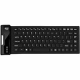 Adesso Antimicrobial Waterproof Flex Keyboard (Mini Size) - Cable Connectivity - USB Interface - 87 Key Media Player, Internet, Email Hot Key(s) - English (US) - QWERTY Layout - Computer - PC, Windows...  - AKB-212UB