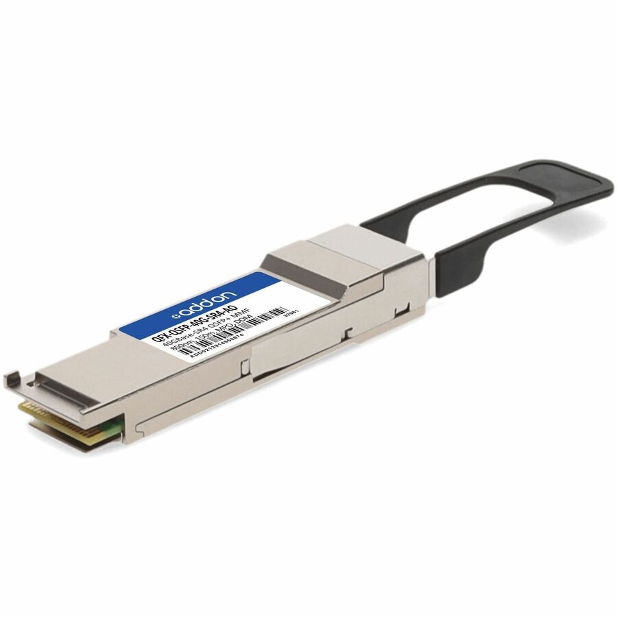 AddOn Juniper Networks QFX-QSFP-40G-SR4 Compatible TAA Compliant 40GBase-SR4 QSFP+ Transceiver (MMF, 850nm, 150m, MPO, DOM) - 100% compatible and guaranteed to work - QFX-QSFP-40G-SR4-AO