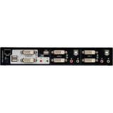 Tripp Lite 2-Port Dual Monitor DVI KVM Switch with Audio and USB 2.0 Hub, Cables included - 2 Computer(s) - 1 Local User(s) - 2560 x 1600 - 1 x Network (RJ-45) - 5 x USB - 6 x DVI - Desktop - TAA Comp...  - B004-2DUA2-K
