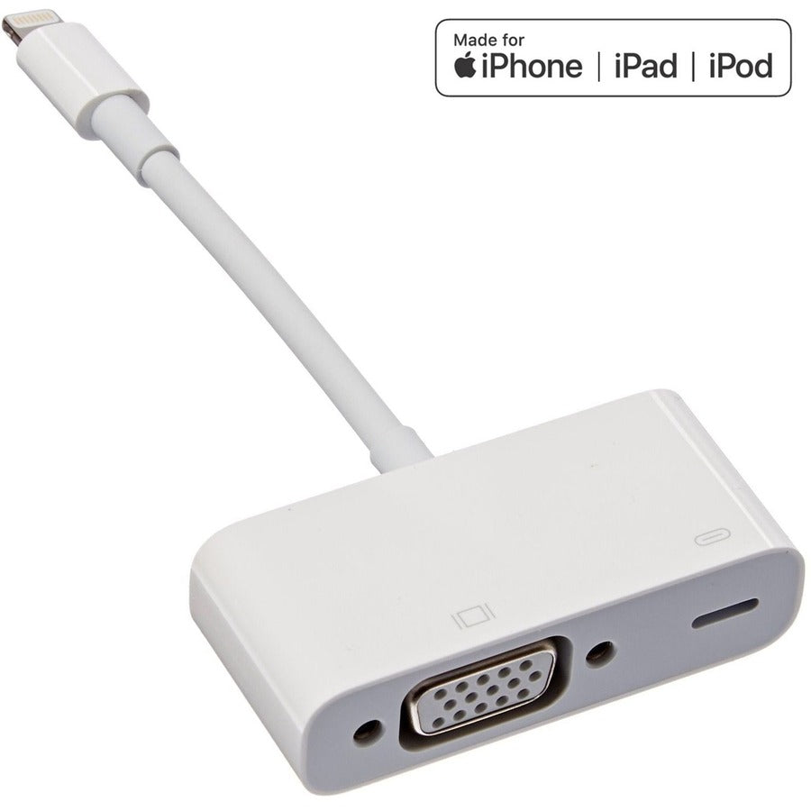 4XEM 8 Pin Lightning to VGA Adapter for Apple iPhone/iPad/iPod with HD 1080p support - Lightning to VGA adapter for Apple iPad, iPhone, iPod 1 x Lightning Male Proprietary Connector - 1 x HD Female VG...  - 4XLIGHTNINGVGA