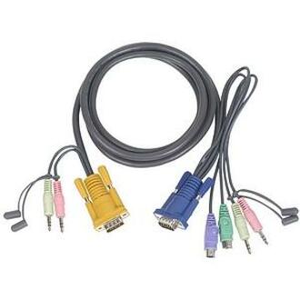 IOGEAR All-in-one bonded KVM PS/2 Shielded Cable with Audio - 9.84ft - 2L5303P