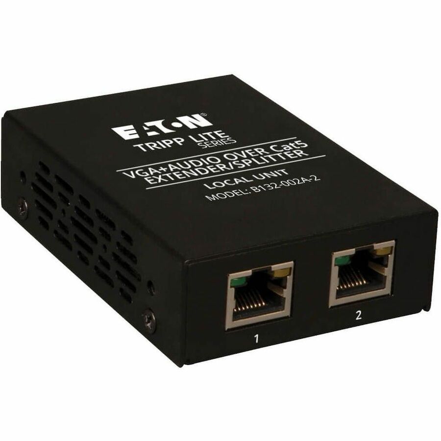 Tripp Lite 2-Port VGA with Audio over Cat5 / Cat6 Extender Splitter, Transmitter - with EDID Copy, 1920x1440 at 60Hz - B132-002A-2