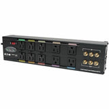 Tripp Lite Home Theater Isobar Surge Protector 10 Outlet RJ11 RJ45 Coax - Receptacles: 10 x NEMA 5-15R - 3840J - HT10DBS