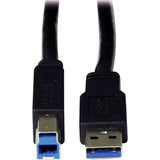 Tripp Lite 25ft USB 3.0 SuperSpeed Active Repeater Cable A Male/B Male 25' - USB for Printer - 25 ft - 1 x Type A Male USB - 1 x Type B Male USB - Black - U328-025