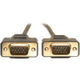 Tripp Lite 15ft VGA Monitor Gold Cable Molded Shielded HD15 M/M 15' - 15 ft VGA Video Cable for Video Device, Monitor, Computer - First End: 1 x 15-pin HD-15 - Male - Second End: 1 x 15-pin HD-15 - Ma...  - P512-015
