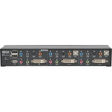 Tripp Lite KVM Switch 2-Port DVI Dual-Link / USB w/ Audio & 2x 6ft Cables - 2 Computer(s) - 1 Local User(s) - 2560 x 1600 - 6 x USB - 3 x DVI - Desktop - TAA Compliant - B004-DUA2-HR-K