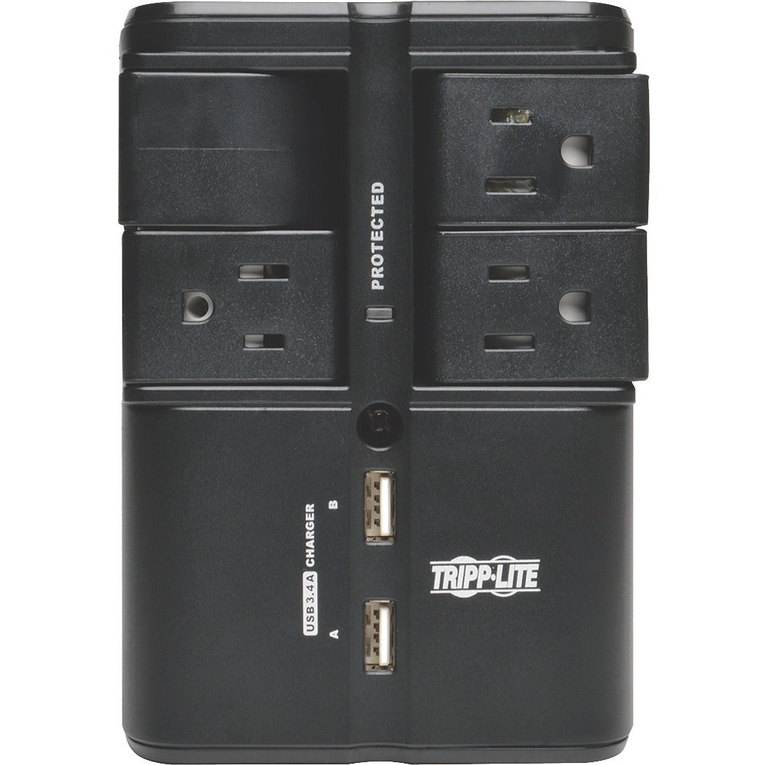 Tripp Lite Surge 4 Outlet 3.4A USB Charger Tablet Smartphone Ipad Iphone - 4 x NEMA 5-15R - 1800 VA - 1080 J - 120 V AC Input - 5 V DC Output - SK40RUSBB