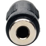 Tripp Lite 3.5mm to 3.5mm Mini Stereo Audio Coupler Extender F/F - 1 x Mini-phone Female Stereo Audio - 1 x Mini-phone Female Stereo Audio - Gold-plated Contacts - Black - P310-000