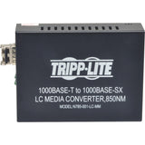 Tripp Lite LC Multimode Fiber Media Converter Gigabit RJ45 10/100/1000 550M 850nm - 1 x Network (RJ-45) - 10/100/1000Base-T, 1000Base-SX - Desktop - N785-001-LC-MM