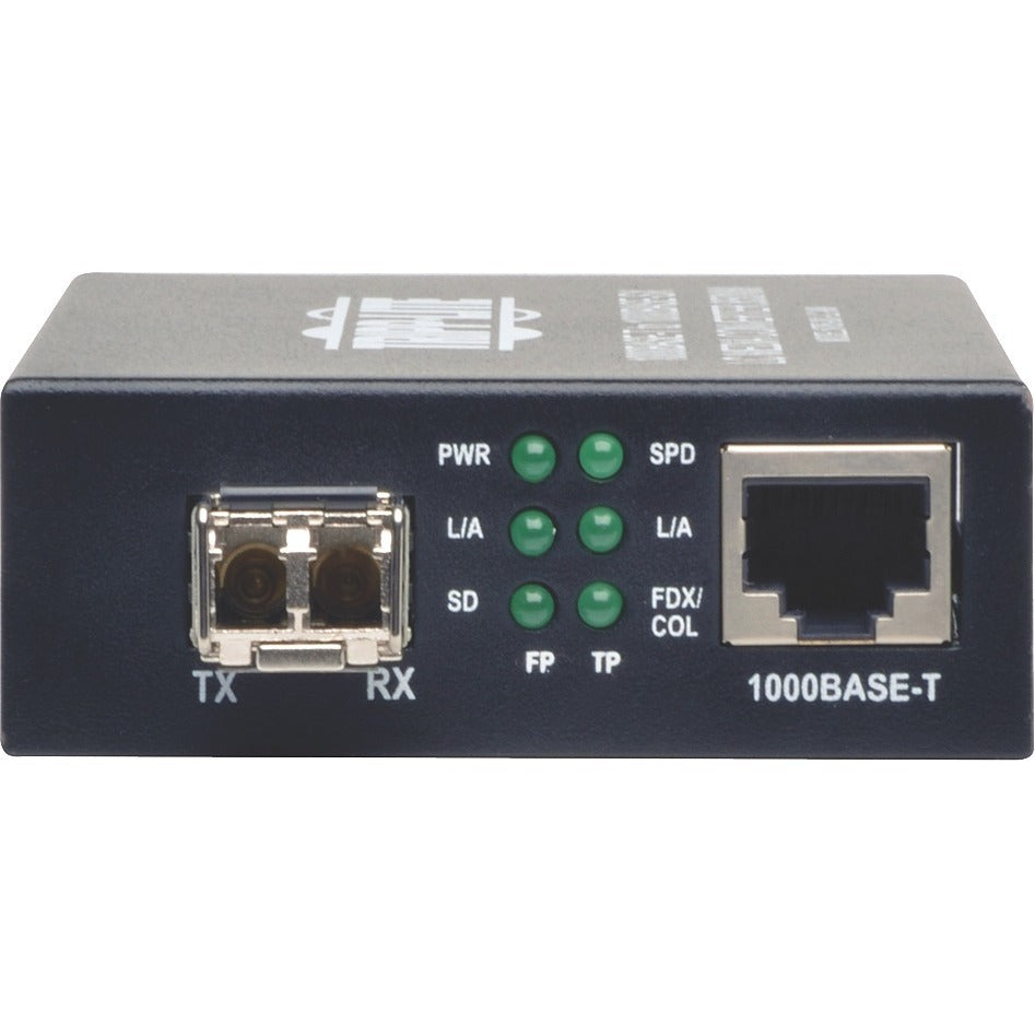 Tripp Lite LC Multimode Fiber Media Converter Gigabit RJ45 10/100/1000 550M 850nm - 1 x Network (RJ-45) - 10/100/1000Base-T, 1000Base-SX - Desktop - N785-001-LC-MM