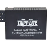 Tripp Lite 10/100 UTP to Multimode Fiber Media Converter RJ45 / SC 550M 850nm - 1 x Network (RJ-45) - 10/100Base-TX, 100Base-FX - Desktop - N784-001-SC-MM