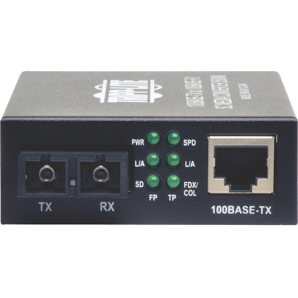 Tripp Lite 10/100 UTP to Multimode Fiber Media Converter RJ45 / SC 550M 850nm - 1 x Network (RJ-45) - 10/100Base-TX, 100Base-FX - Desktop - N784-001-SC-MM
