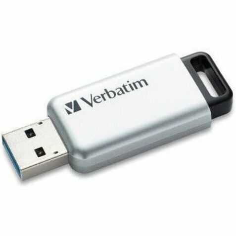 Verbatim 32GB Store 'n' Go Secure Pro USB 3.0 Flash Drive with AES 256 Hardware Encryption - Silver - 32 GB - 1pk - 98665