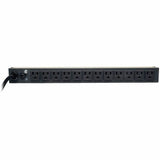 Tripp Lite PDU Metered 120V 15A 5-15R 13 Outlet 5-15P Horizontal 1URM - NEMA 5-15P - 13 x NEMA 5-15R - PDUMH15-RA