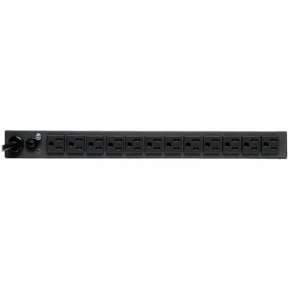 Tripp Lite PDU Metered 120V 15A 5-15R 13 Outlet 5-15P Horizontal 1URM 6ft Cord - NEMA 5-15P - 13 x NEMA 5-15R - PDUMH15-6
