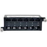 Tripp Lite High Density Cat6A Pass-Through Cassette 12 RJ45 - 24 x RJ-45 - N484-12RJ