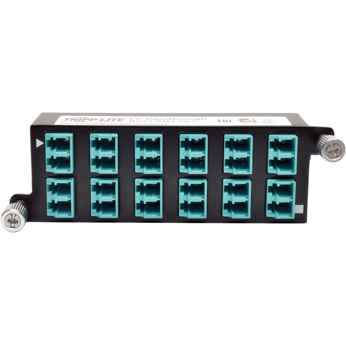 Tripp Lite 10GbE High Density Pass-Through Cassette 12 LC Duplex Connection - 12 LC Duplex Connection - N484-12LC