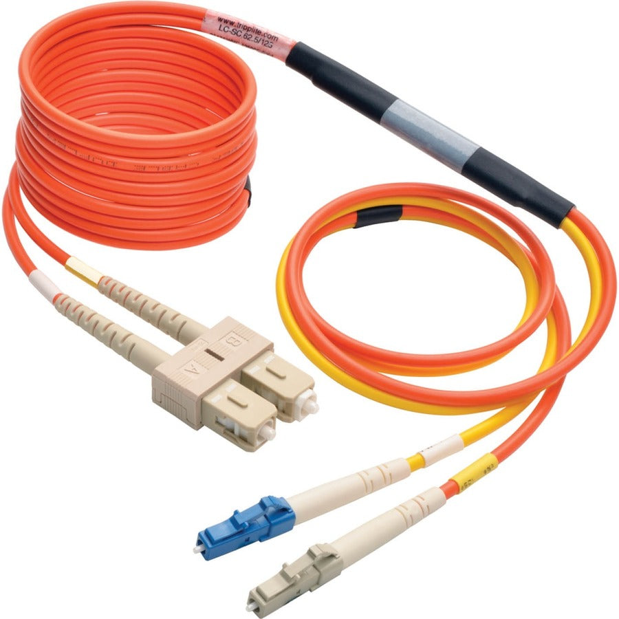 Tripp Lite 3M Fiber Optic Mode Conditioning Patch Cable LC/SC 10' 10ft 3 Meter - 10 ft Fiber Optic Network Cable for Network Device, Router, Switch - First End: 2 x LC Network - Male - Second End: 2 x - N425-03M