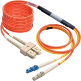 Tripp Lite 3M Fiber Optic Mode Conditioning Patch Cable LC/SC 10' 10ft 3 Meter - 10 ft Fiber Optic Network Cable for Network Device, Router, Switch - First End: 2 x LC Network - Male - Second End: 2 x - N425-03M