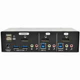 Tripp Lite 2-Port DisplayPort KVM Switch w/Audio, Cables and USB 3.0 SuperSpeed Hub - 2 Computer(s) - 1 Local User(s) - 2560 x 1600 - 6 x USB - 3 x DisplayPort - B004-DPUA2-K