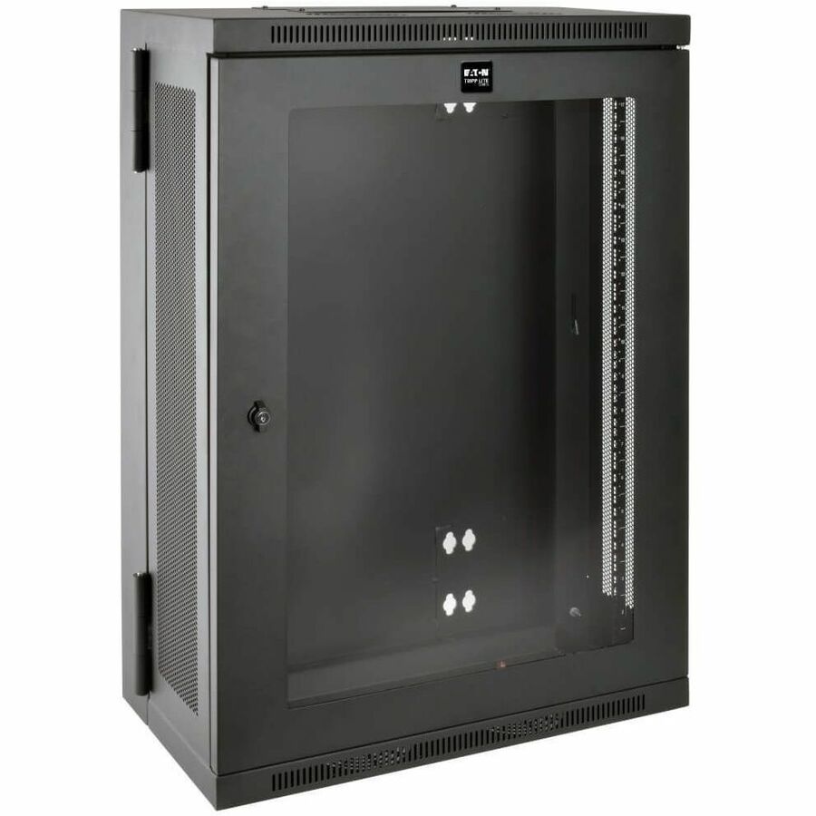 Tripp Lite 18U Wall Mount Rack Enclosure Hinged 13" Depth w Acrylic Window - For LAN Switch, Patch Panel - 18U Rack Height x 19" Rack Width - Wall Mountable - Black Powder Coat - Acrylic, Steel - 200  - SRW18US13G