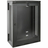 Tripp Lite 18U Wall Mount Rack Enclosure Hinged 13" Depth w Acrylic Window - For LAN Switch, Patch Panel - 18U Rack Height x 19" Rack Width - Wall Mountable - Black Powder Coat - Acrylic, Steel - 200  - SRW18US13G