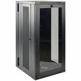 Tripp Lite 26U Wall Mount Rack Enclosure Server Cabinet w Hinged Acrylic Window - For LAN Switch, Patch Panel - 26U Rack Height x 19" Rack Width x 11.42" Rack Depth - Wall Mountable - Black Powder Coa - SRW26USG