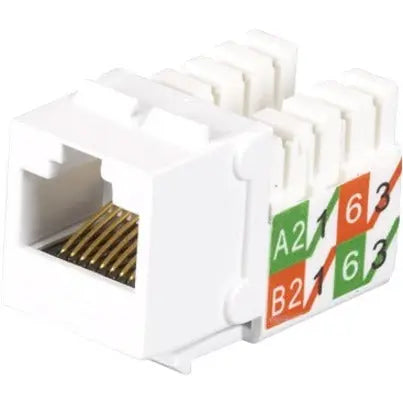 Black Box GigaTrue2 Network Connector - 25 Pack - 1 x RJ-45 Network Female - White - TAA Compliant - FMT639-R3-25PAK BLACK BOX