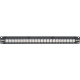 Tripp Lite 24-Port Cat6a Patch Panel Feedthrough Rackmount RJ45 Ethernet 1U - 24 Port(s) - 24 x RJ-45 - 1U High - Rack-mountable - N254-024-6A
