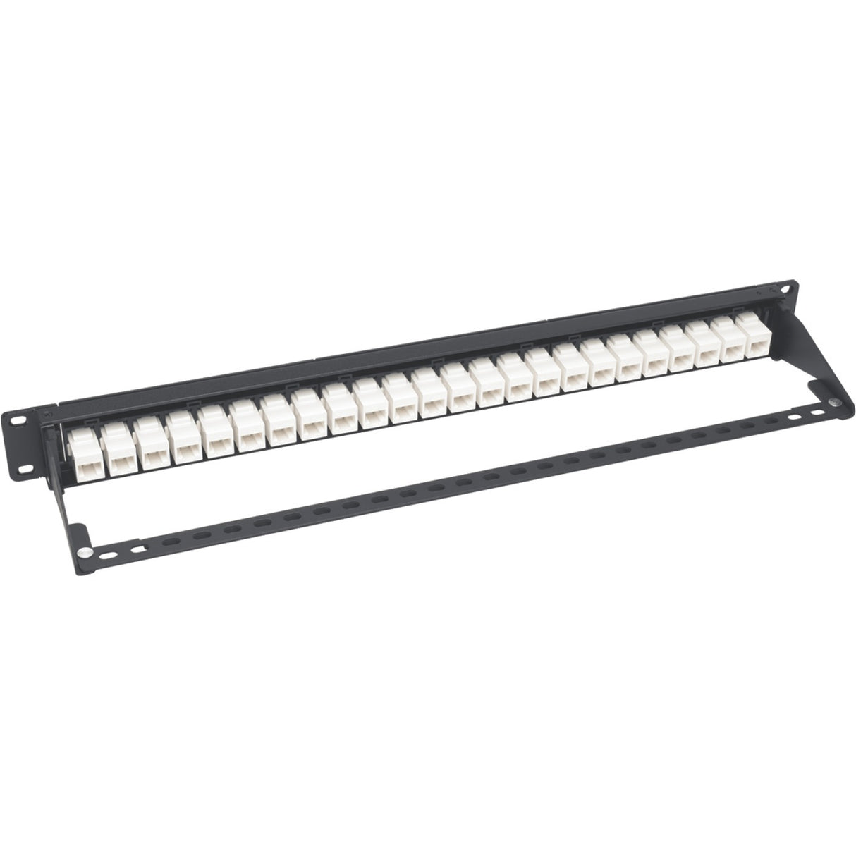 Tripp Lite 24-Port Cat6a Patch Panel Feedthrough Rackmount RJ45 Ethernet 1U - 24 Port(s) - 24 x RJ-45 - 1U High - Rack-mountable - N254-024-6A