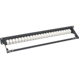 Tripp Lite 24-Port Cat6a Patch Panel Feedthrough Rackmount RJ45 Ethernet 1U - 24 Port(s) - 24 x RJ-45 - 1U High - Rack-mountable - N254-024-6A
