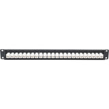 Tripp Lite 24-Port Cat6a Patch Panel Feedthrough Rackmount RJ45 Ethernet 1U - 24 Port(s) - 24 x RJ-45 - 1U High - Rack-mountable - N254-024-6A