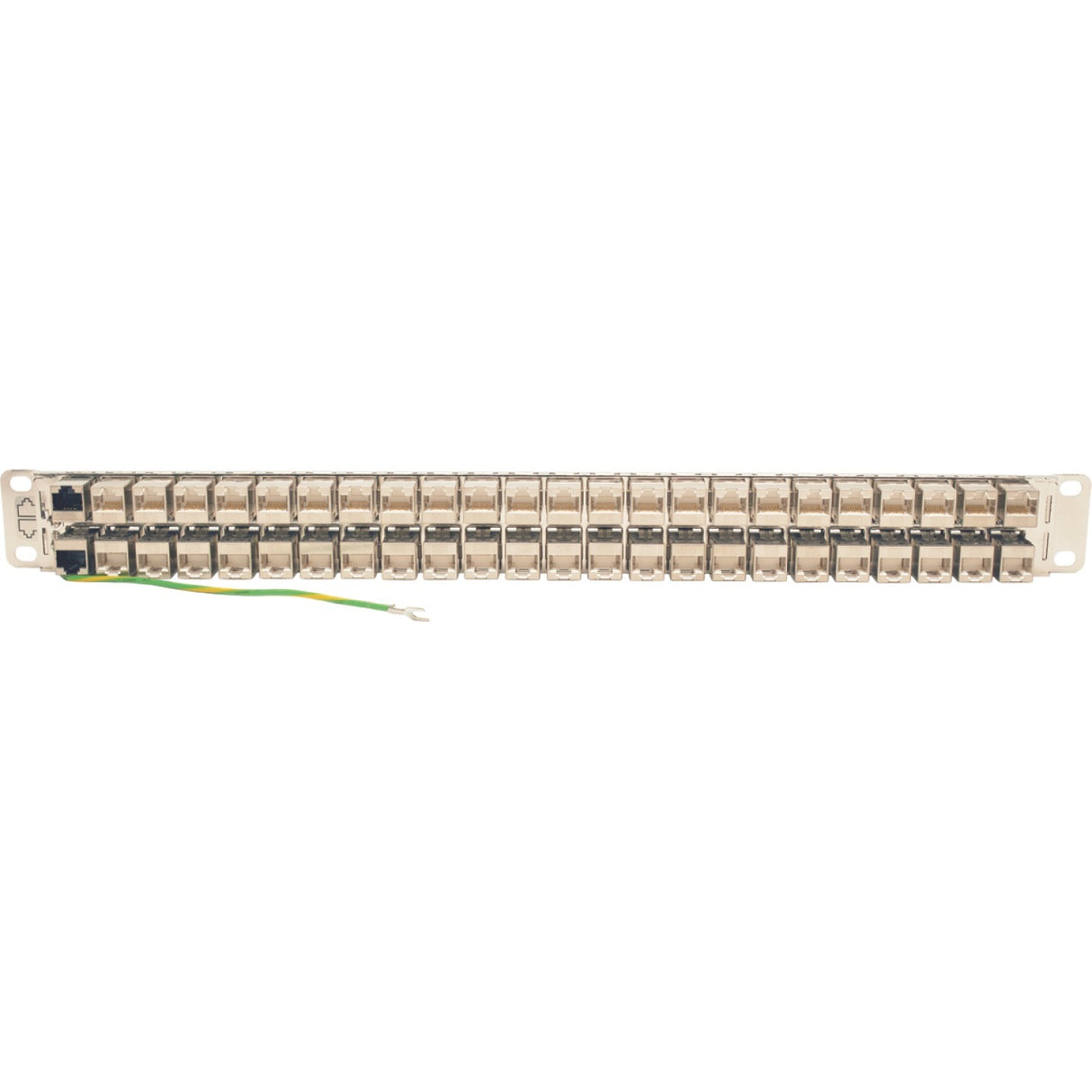 Tripp Lite 48-Port Cat6a Patch Panel Rackmount Shielded Feedthrough RJ45 1U - 48 Port(s) - 48 x RJ-45 - 1U High - Rack-mountable - N254-048-SH-6A