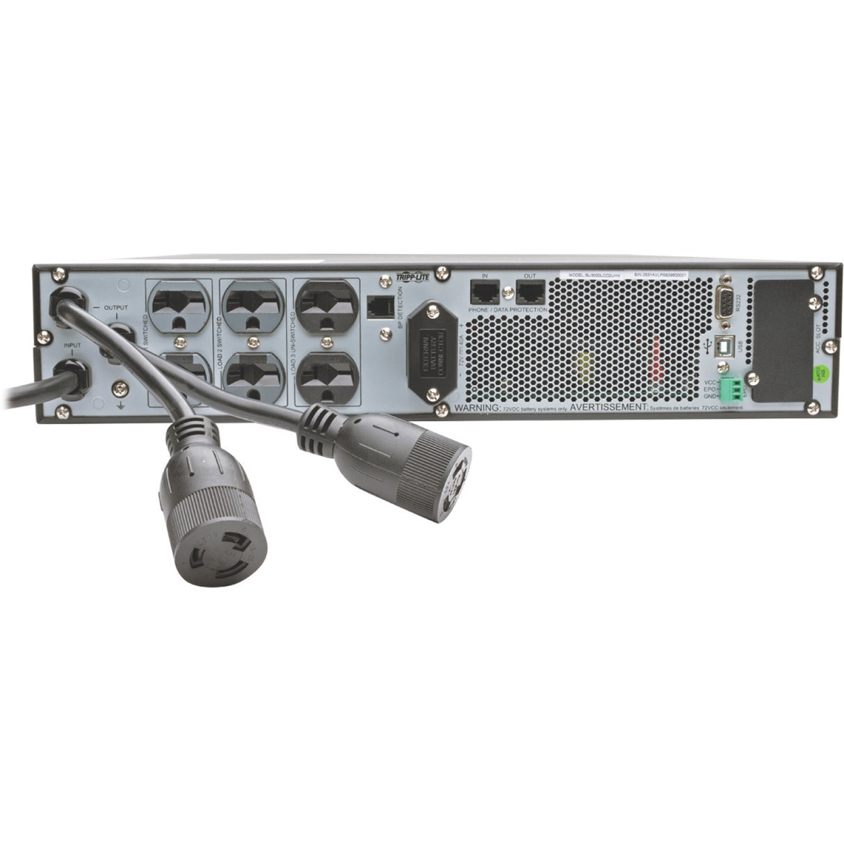 Tripp Lite UPS 3000VA 2700W Smart Online LCD Rackmount 208/240V USB DB9 2U - 2U Rack-mountable - 5 Minute Stand-by - 230 V AC Input - 230 V AC Output - 2 x NEMA L6-20R, 6 x NEMA 6-15/20R - SU3000LCD2UHV