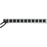 Eaton ATS Rack PDU 1U 120V 1.92 kW 2 5-20P Input and 10 5-20R Single-Phase - NEMA 5-20P - 10 x NEMA 5-20R - 120 V AC - 1920 W - Network (RJ-45) - 1U - Horizontal - Rack-mountable - EATS120