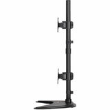 Tripp Lite Dual Vertical Flat-Screen Desk Mount Monitor Stand Clamp Swivel Tilt 15" to 27" Flat Screen Displays - 20 lb Load Capacity - 23.6" Height x 17.7" Width x 10" Depth - Desktop - Metal - Black - DDR1527SDC