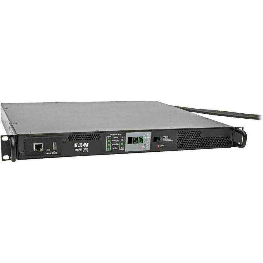 Tripp Lite PDU Monitored Horizontal 5.8kw 208/240V L6-30R 2 L6-30P ATS 1URM - NEMA L6-30P - 1 x NEMA L6-30R - 230 V AC - 1URack-mountable - PDUMNH30HVAT