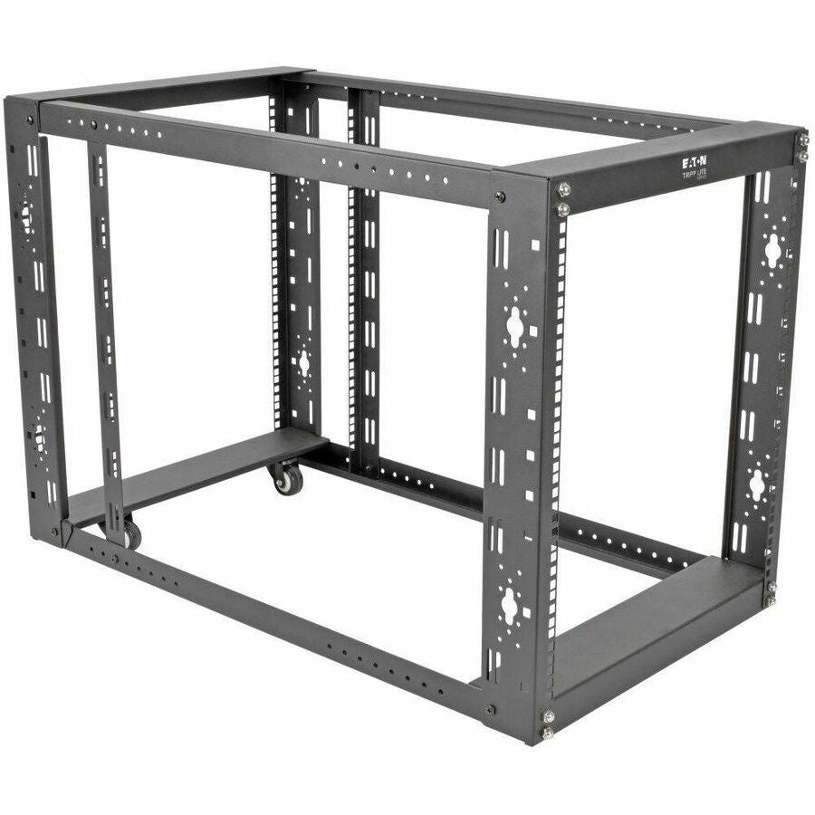 Tripp Lite 12U 4-Post Open Frame Rack Cabinet Floor Standing 36" Depth - 19" 12U Wide x 36" Deep for Patch Panel, A/V Equipment, Server - Black Powder Coat - Steel - 1000 lb x Maximum Weight Capacity  - SR12UBEXPNDKD