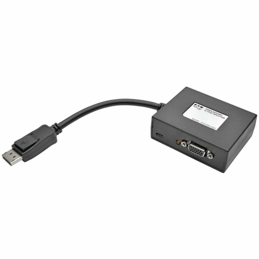 Tripp Lite 2-Port DisplayPort to VGA Splitter 1920x1080 (1080p) @ 60Hz TAA - DisplayPort/VGA Video Cable for Monitor, Projector, TV, Splitter, Video Device - First End: 1 x DisplayPort Digital Audio/V - B157-002-VGA
