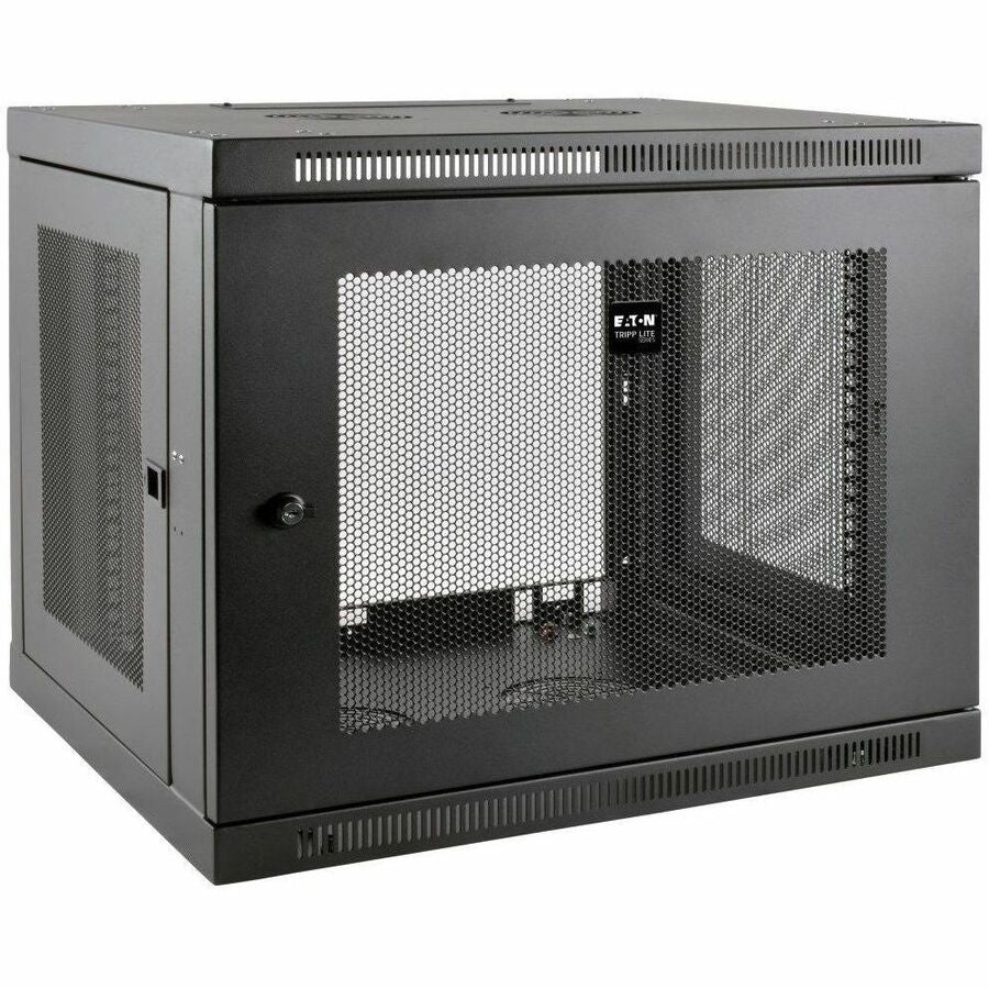 Tripp Lite 9U Wall Mount Rack Enclosure Cabinet Low Profile Deep Wallmount - For LAN Switch, Patch Panel - 9U Rack Height x 19" Rack Width x 20.50" Rack Depth - Wall Mountable - Black - 200 lb Maximum - SRW9UDP