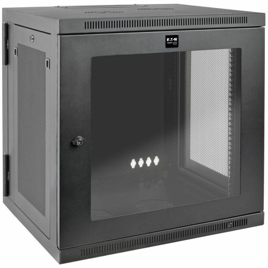 Tripp Lite 12U Wall Mount Rack Enclosure Server Cabinet Hinged Deep Acrylic Window - For UPS - 12U Rack Height x 19" Rack Width x 24.50" Rack Depth - Wall Mountable - Black, Clear - Steel, Acrylic - 2 - SRW12USDPG