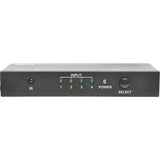Tripp Lite 4-Port HDMI Switch for Video & Audio 4K x 2K UHD 60 Hz w Remote - 3840 × 2160 - 4K - 4 x 1 - Display, Blu-ray Disc Player, Computer, Gaming Console, Satellite Receiver, DVR - 1 x HDMI Out - B119-004-UHD