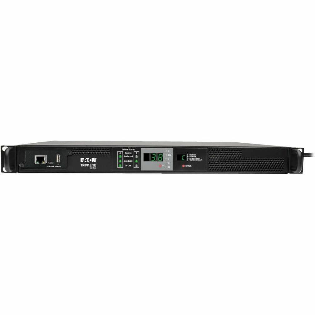 Tripp Lite PDU Monitored Horizontal 3.3/3.8KW 208/240V ATS L6-20R L6-20P 1U - 3.80 kVA - 1U - PDUMNH20HVAT