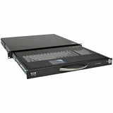 Tripp Lite 1U Rackmount Keyboard w KVM Cable Kit for 2-Post or 4-Post Racks - Cable Connectivity - USB Interface - 104 KeyTouchPad - Compatible with Server - Black - SRSHELFKBD