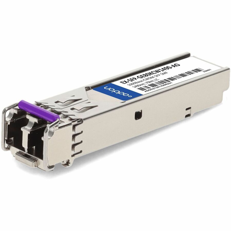 AddOn Juniper Networks EX-SFP-GE80KCW1490 Compatible TAA Compliant 1000Base-CWDM SFP Transceiver (SMF, 1490nm, 70km, LC) - 100% compatible and guaranteed to work - EX-SFP-GE80KCW1490-AO