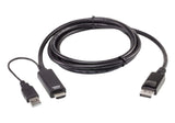 ATEN True 4K 1.8M HDMI to DisplayPort Cable - 2L7D02HDP