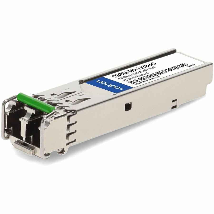 AddOn Cisco CWDM-SFP-1370 Compatible TAA Compliant 1000Base-CWDM SFP Transceiver (SMF, 1370nm, 100km, LC) - 100% compatible and guaranteed to work - CWDM-SFP-1370-AO