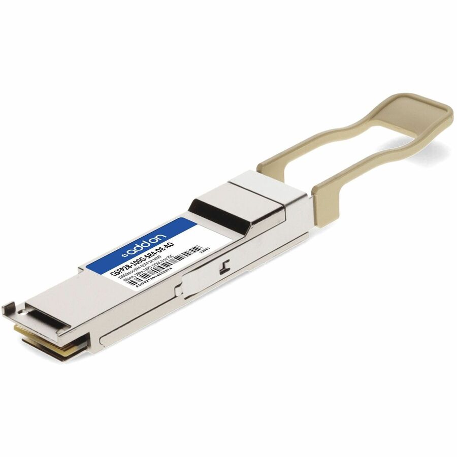 AddOn Dell QSFP28-100G-SR4 Compatible TAA Compliant 100GBase-SR4 QSFP28 Transceiver (MMF, 850nm, 100m, MPO, DOM) - 100% compatible and guaranteed to work - QSFP28-100G-SR4-DE-AO