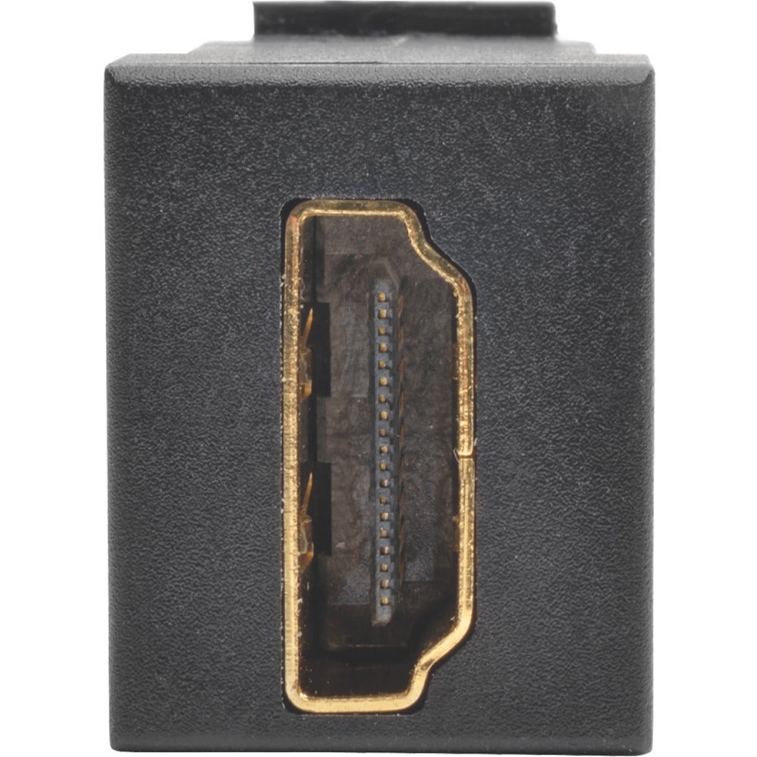 Tripp Lite HDMI Coupler Keystone Panel Mount F/F Black - 1 x HDMI Female Digital Audio/Video - 1 x HDMI Female Digital Audio/Video - Gold Plated Connector - P164-000-KP-BK